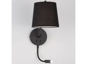 5212017424051 - Nova Luce - Wandleuchte Sage in Schwarz E27 mit Lesearm - black