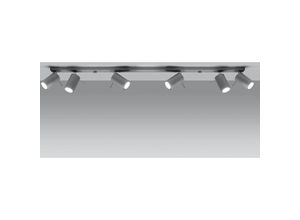 4260623714340 - Deckenspot Angelina aus Stahl in Grau GU10 max 6 x 40 w 1170 mm - grey - Famlights