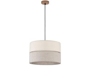 4066989011921 - Pendelleuchte Amal in Beige E27 1-flammig 380mm - beige - Famlights