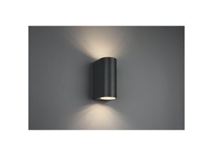 8055303834427 - Iperbriko - Wandleuchte Double Emission Led Rounded Roya Anthrazit H15 cm IP44 Trio Lighting