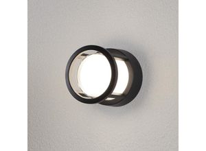 5212017419231 - Nova Luce - led Wandleuchte Agosto in Schwarz 6W 420lm IP54 rund - Schwarz