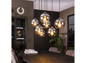 4066989002783 - Pendelleuchte Leana in Transparent E27 7-flammig - transparent - Famlights