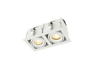 5017588785347 - Saxby Lighting - Saxby Garrix - led Twin Tiltable Einbauleuchte Matt Weiß