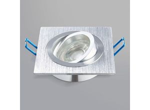 Image of Einbaustrahler in Aluminium gebürstet schwenkbar eckig - grey - Heitronic