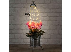 4262371535208 - Spetebo - led Solar Deko Wasserhahn mit Blumentopf - 60 x 17 cm - Garten Beleuchtung mit 30 led in warm weiß