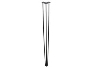 9475631407916 - Vingo - 4x Hairpin Legs Möbelfüße Tischläufer schwarz Hairpin Legs 3 Bügel für Esstisch 72cm - schwarz