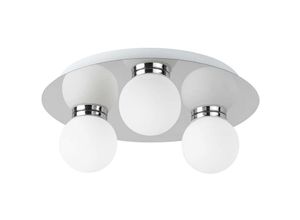 5998250321134 - 2113 Badezimmerleuchte Becca aus Metall   Glas chrom weiß Ø30cm IP44 - Rabalux