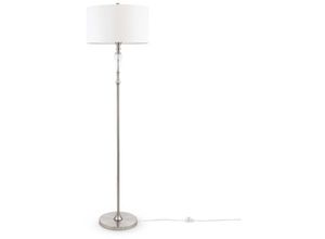 4262431056018 - - Stehlampe Stehleuchte Beistellleuchte Standleuchte Wohnzimmer Metall Glas Nickel