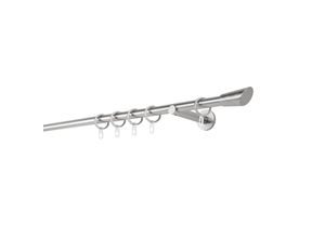 4066866117302 - 20mm1-läufigRohrWandträger 12cmEndstück rag Farbe Edelstahl-Optik Größe 350cm