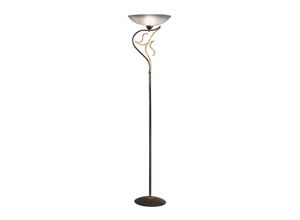 4040766231177 - - 23117 Amabile Stehleuchte Glas ø 40cm - Glas weiß fließend übergehend zu Klarglas rost-antik-Gold