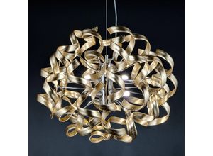 8058983362242 - Metallux Gold - Hängeleuchte mit Blattgold 50 cm