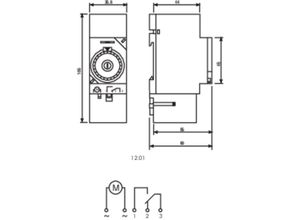 4016138049756 - Zeitschaltuhr für Hutschiene Betriebsspannung 230 V AC 120182300000 1 Wechsler 16 A 250 V AC Tagesprogramm Motorantrieb