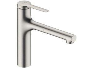 4059625340172 - Zesis M33 - Spültischarmatur 160 mit ausziehbarem Brause sBox lite Design Edelstahl 74804800 - Hansgrohe