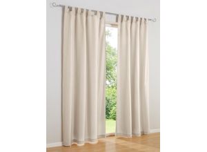 6971346194231 - Vorhang HEINE HOME Gr 3 beige Gardinen 225cm Schlaufenaufhängung Ösen 140cm Polyester B140cm H225cm