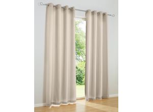 6971346194583 - Vorhang HEINE HOME Gardinen Gr 245 cm Schlaufen 140 cm beige Schlaufen