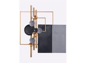 4895228804792 - Wanddekoobjekt HEINE HOME Wanddekoobjekte Gr B H T 84 cm x 94 cm x 9 cm goldfarben (schwarz goldfarben) Wanddekoration