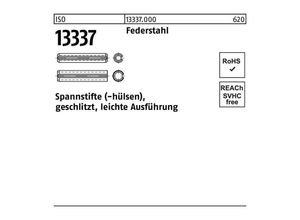 4043952613115 - Spannstifthülse ISO 13337 geschlitzt 10x 45 Federstahl leichte Ausf 50 Stück 4043952613115 - Spannstifthülse ISO 13337 geschlitzt 10x 45 Federstahl leichte Ausf 50 Stück