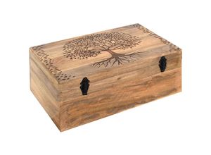 Image of Baúl Tree Life Boxen und Schmuck Brown Box - 27x66x40cm - Marrón - Signes Grimalt