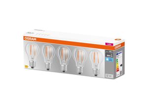 4058075466517 - - led base Classic A60 klare Filament LED-Lampen aus Glas für E27 Sockel Birnenform Kaltweiß (4000K) 806 Lumen Ersatz für herkömmliche