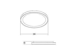 4251433953777 - 12208083 Leuchten LED-Deckenleuchte LED 30 W Weiß