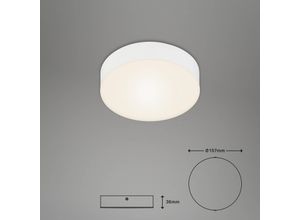 4002707403630 - - led Deckenleuchte leuchten flame 11 w 1000 lm IP20 weiß Metall-Kunststoff ø 157 cm