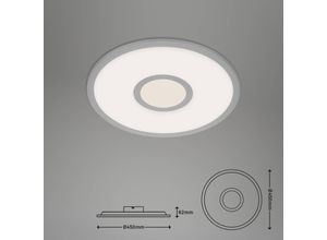 4002707409984 - Brilo - cct led Panel ner leuchten centro s 24 w 2400 lm IP20 silberfarbig Kunststoff-Metall Dimmbar cct ø 45 cm