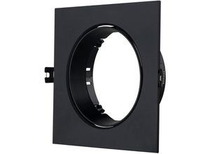 8445044125647 - Efectoled - Downlight-Ring Einbau Eckig Schwenkbar für GU10 AR111 LED-Glühbirne Schnitt Ø135 mm Schwarz