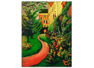 Image of Artland Wandbild Unser Garten mit blühenden Rabatten, Garten (1 St), als Leinwandbild, Poster in verschied. Größen, bunt