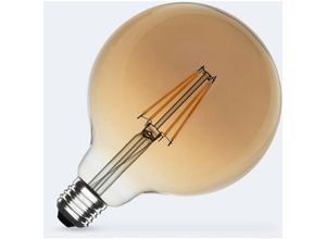 8445044144457 - Efectoled - LED-Glühbirne Filament E27 8W 750 lm G125 Gold 2700K Warmweiß No Flicker