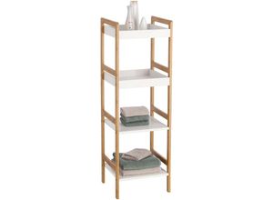 4003368186313 - zeller Standregal BAMBOO (BHT 36x110x33 cm) BHT 36x110x33 cm grau Regal Bücherregal Bücherregal Schuhregal