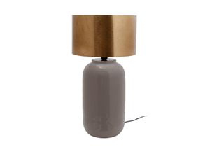 4063074445586 - Tischlampe Art Deco 725 Grau   Gold