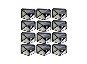 9339272506127 - Highsam - Solarlampen 100LED IP65 Wasserdicht Outdoor - 12er Pack