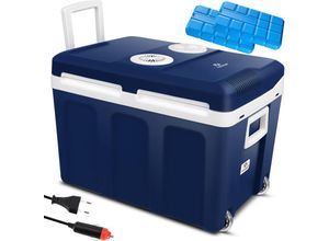 4260729114259 - KESSER® 40L Kühlbox mit Rollen zum Warmhalten und Kühlen thermo-Elektrische Kühlbox 12 Volt und 230 Volt Mini-Kühlschrank Thermobox für Auto Boot und Camping EEK A++ mit ECO Modus