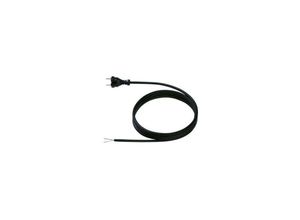 4016514002009 - Netzanschlussleitung 5m 2x15qmm Gummi sw Aderendh Konturenstecker 0-70°C 250V 248176 - Bachmann