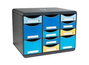 9002498313724 - Schubladenbox Bee Blue Multi Box 11 Fächer mehrfarbig 7 kleine Schub- 9002498313724 Exacompta