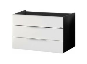 4008033809535 - Waschtischunterschrank kara   Schrank mit Soft-Close-System   Maße (b x h x t) ca 80 x 59 x 49 cm   Möbel mit zwei Schubladen   Korpus Anthrazit  