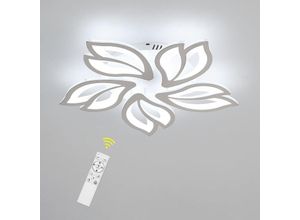 Image of LED-Deckenleuchte, dimmbar 60 w Moderne LED-Deckenleuchte aus Acryl mit Fernbedienung, 5-köpfige Blütenblatt-LED-Deckenleuchte für Wohnzimmer,