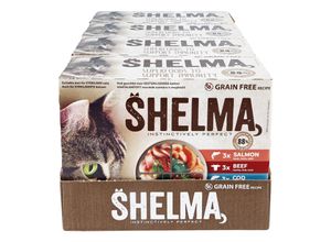 8710558004789 - Shelma Multipack Fleisch+Fisch 12 x 85 g 4er Pack
