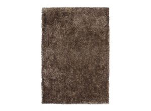 4045347234196 - Hochflor-Teppich KAYOOM Diamond 700 Teppiche Gr B L 240 cm x 330 cm 45 mm 1 St grau (taupe) Esszimmerteppiche weiche Microfaser Langflor Shaggy Melange Wohnzimmer