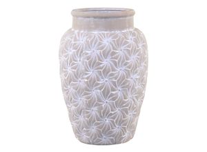 5712750325986 - Chic Antique Colmar Vase mit Blumenmotiv Ø205 x H32 cm franz grau