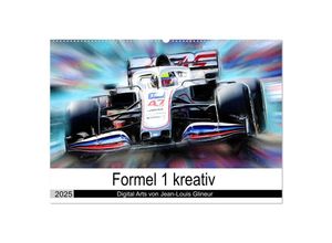 Image of Formel 1 kreativ - Digital Art von Jean-Louis Glineur (Wandkalender 2025 DIN A2 quer), CALVENDO Monatskalender