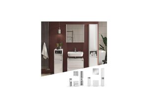 4066731243044 - Badmöbel-Set Badezimmer-Möbel Bad-Schrank Majest Weiß Hochglanz modern Badezimmerschrank Waschbeckenunterschrank Spiegelschrank Hochschrank Midischrank Schranktür Schrankfach 4066731243044 - Badmöbel-Set Badezimmer-Möbel Bad-Schrank Majest Weiß Hochglanz modern Badezimmerschrank Waschbeckenunterschrank Spiegelschrank Hochschrank Midischrank Schranktür Schrankfach