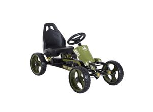 4250871252268 - Kinder Go Kart mit Handbremse grün 105 x 54 x 61 cm (LxBxH) Tretauto Tretfahrzeug Kinderfahrzeug Spielzeug