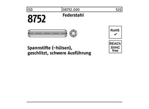 4043952590539 - Spannstift ISO 8752 geschlitzt 28x 28 Federstahl schwere Ausf 10 Stück