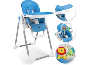 4260663283189 - KIDIZ® 3in1 Hochstuhl Kinderhochstuhl inkl Spielbügel  Babyliege  Kombihochstuhl Babyhochsitz 7 höhenverstellbar Verstellbare Rückenlehne  mitwachsend ab 0 Monate bis 6 Jahre Babystuhl