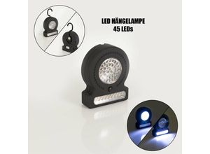 Image of Werkstatt led Hängelampe Taschenlampe Leuchte Lampe Handlampe mit 45 LED's mit Haken und Magnet - Mauk