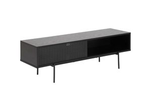 5713941166500 - TV-Schrank ACTONA GROUP Angus Schränke Gr B H T 140 cm x 445 cm x 40 cm 1 St schwarz TV-Sideboards TV-BankTV Tisch mit 1 Schiebetür schwarz Höhe 4450 cm