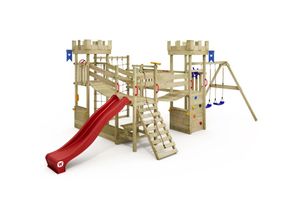 4255689913745 - Klettergerüst Smart Arch Kinderspielturm mit Kletternetz und Wackelbrücken Ritterburg riesiger Sandkasten Ladentheke Picknicktisch Kletterwand