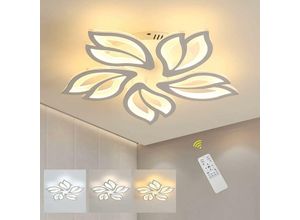 Image of Comely - Dimmbare LED-Deckenleuchte, 60 w, 4500 lm, kreative Blütenform, moderne Deckenleuchte mit Fernbedienung, Metall-Acryl-Design-Kronleuchter,