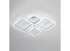 Image of Comely - LED-Deckenleuchte Weiß, Acryl-Deckenleuchte, Moderne Quadratische Deckenleuchte mit 70 cm Durchmesser für Küche, Wohnzimmer und Schlafzimmer